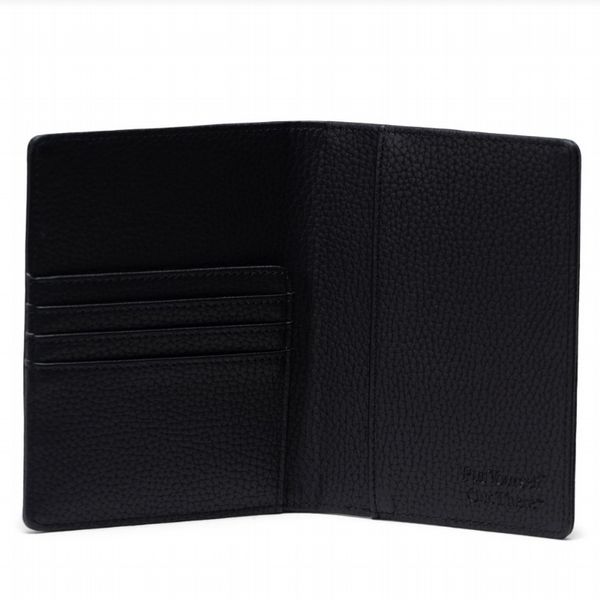 Herschel Raynor Passport Holder Vegan Leather Black