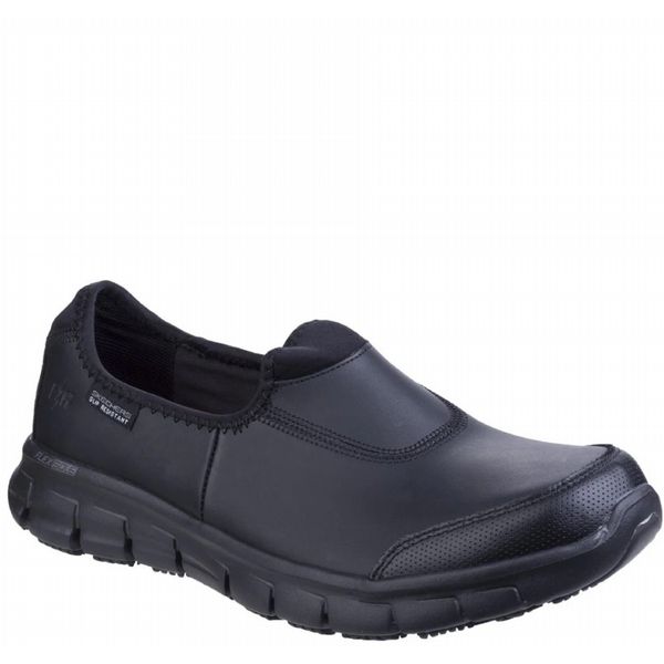 Skechers Work Relaxed Fit Sure Track Womens Nursing Shoes Black