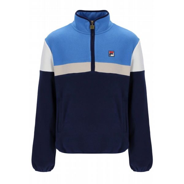 FILA DARWIN COLOUR BLOCK 1/4 ZIP FLEECE MENS- FNAV/REGATTA/GARD