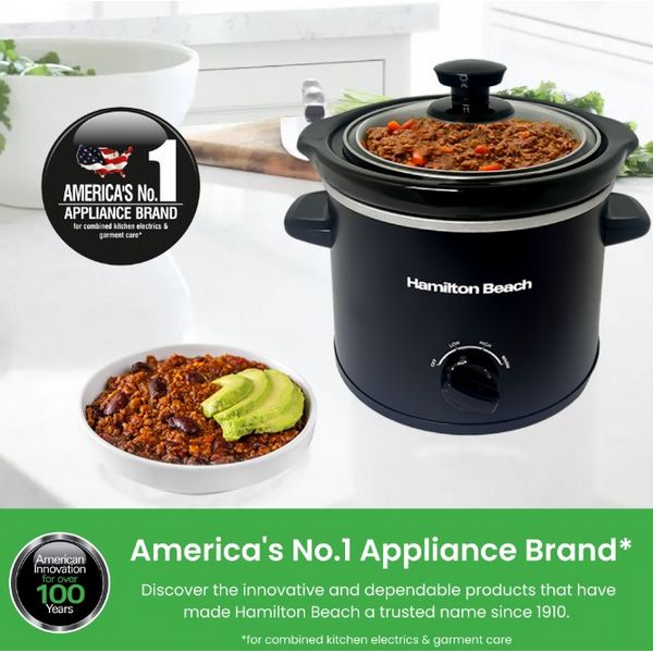 Hamilton Beach 1.8L Slow Cooker Black