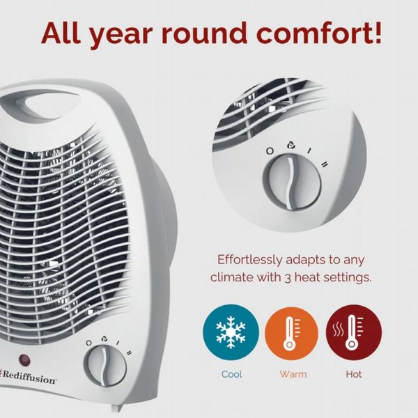 REDIFFUSION PORTABLE FAN HEATER 2000W