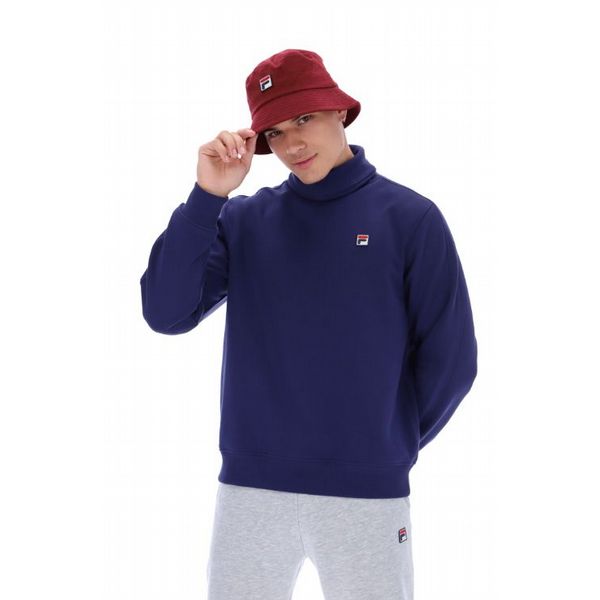 FILA - Noah Fleece Roll Neck Sweater - Peacoat