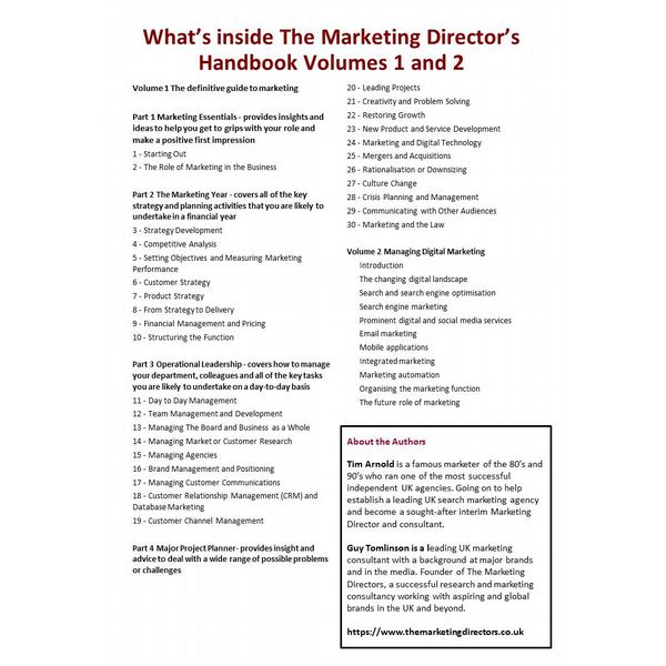 Marketing Director's Handbook, The: Volumes 1 and 2