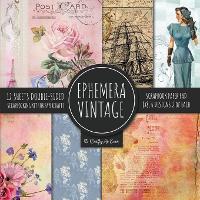  Ephemera Vintage Scrapbook Paper Pad 8x8 Scrapbooking Kit for Papercrafts, Cardmaking, DIY Crafts, Old Retro Theme,...