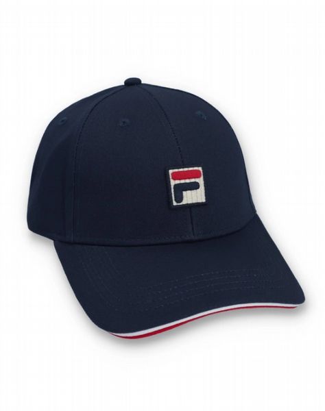 FILA HARRIS 6 Panel Cap with Classic F_box Badge-Fila Navy