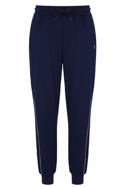 FILA HOLLYN WOMENS PIPING JOGGER WITH RIB WAISTBAND CUFFS- FILA NAVY/GARDENIA