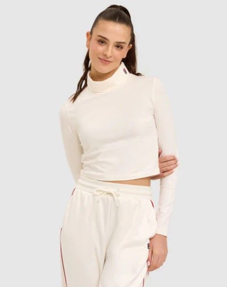 FILA HEIDI WOMENS CROPPED ROLL NECK - GARDENIA