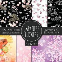  Japanese Flowers Scrapbook Paper Pad 8x8 Scrapbooking Kit for Papercrafts, Cardmaking, Printmaking, DIY Crafts, Floral Themed,...