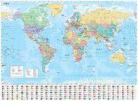 Collins World Wall Paper Map