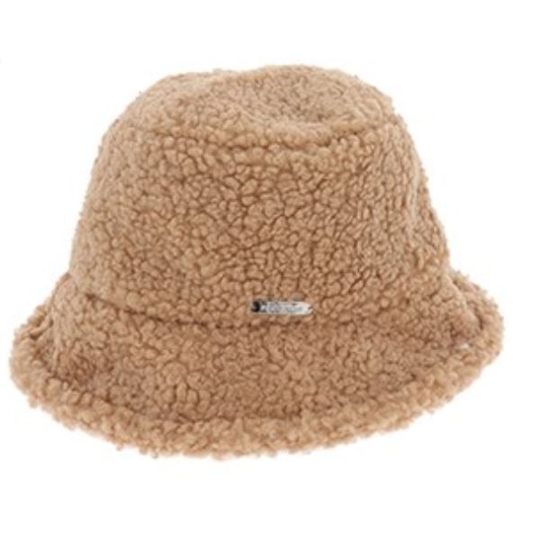 Equilibrium Cosy Faux Fur Bucket Hat Brown