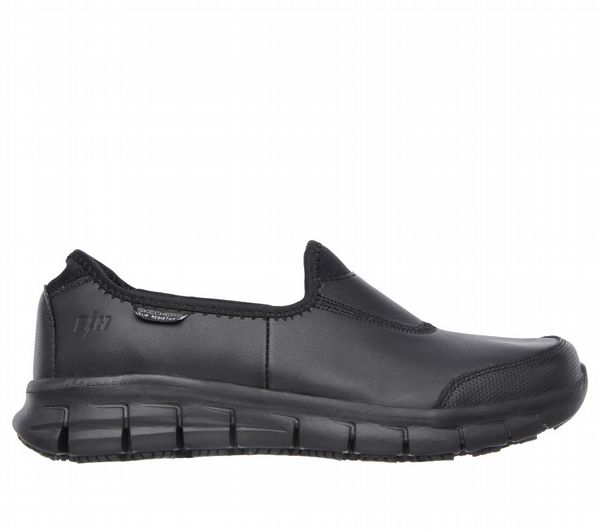 Skechers Work Relaxed Fit Sure Track Womens Nursing Shoes Black