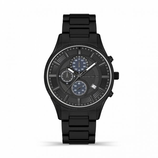 Police Vault Black Chrono Watch