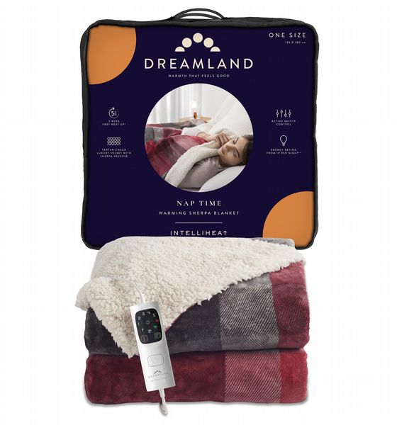 Dreamland Intelliheat Luxery Overblanket Tartan