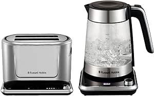 RUSSELL HOBBS ATTENTIV BREAKFAST BUNDLE - KETTLE & 2 SLICE TOASTER