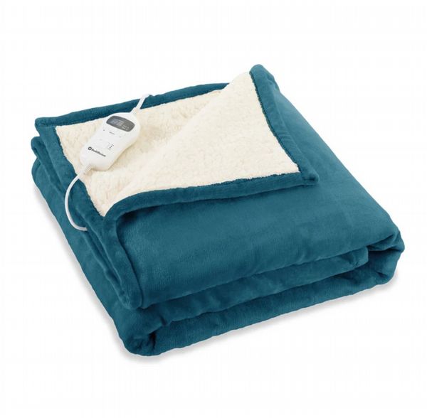 REDIFFUSION COSY SNUG LUXURY HEATED THROW TEAL