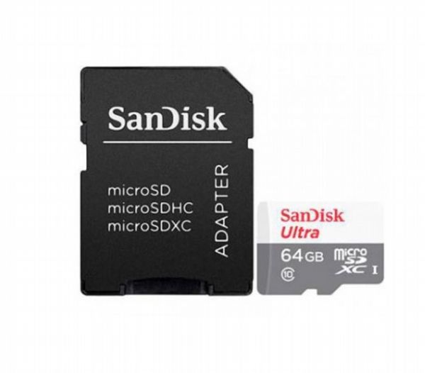 Sandisk FC 64GB Ultra CL10 100MBs MicroSD XC +AD