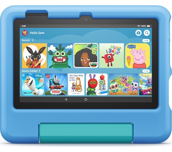 AMAZON Fire 7 Kids (ages 3-7) Tablet (2022) - 16 GB, Blue