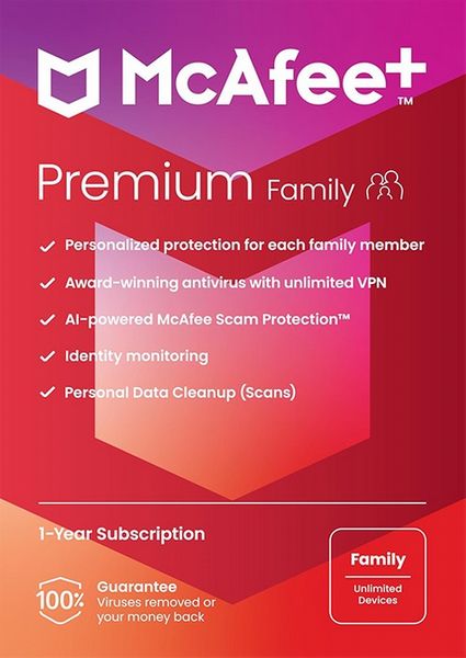 McAfee+ Premium - Family (1 year) Boxed