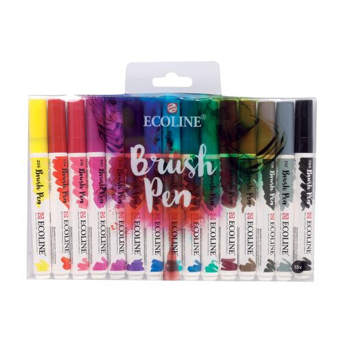 Royal Talens: Ecoline: Watercolour Brush Pen: Set of 15