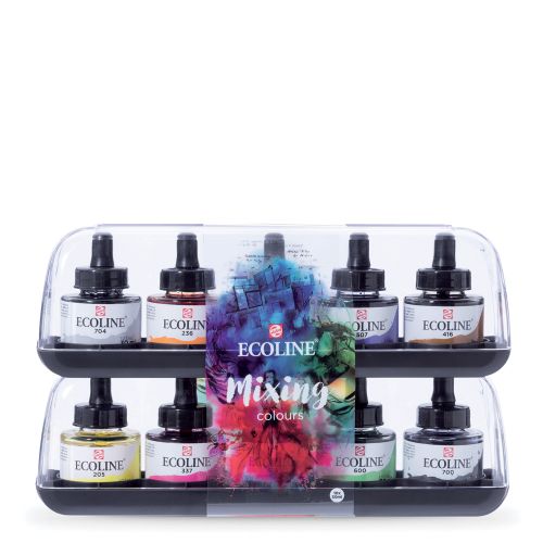 Royal Talens: Ecoline: Liquid Watercolour Ink: 30ml: Mixing Set of 10