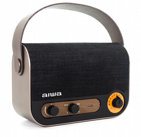 Aiwa Vintage Style Portable Radio & Speaker (FM/USB/AUX/BT)