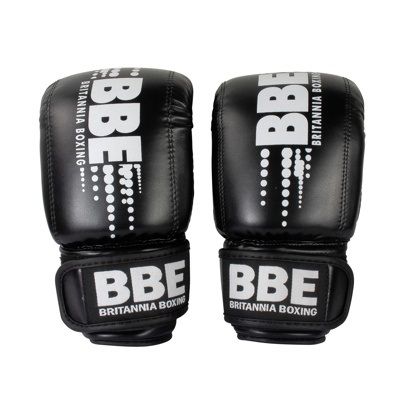 BBE Boxing PVC Punch Bag Mitts Black/White L/XL