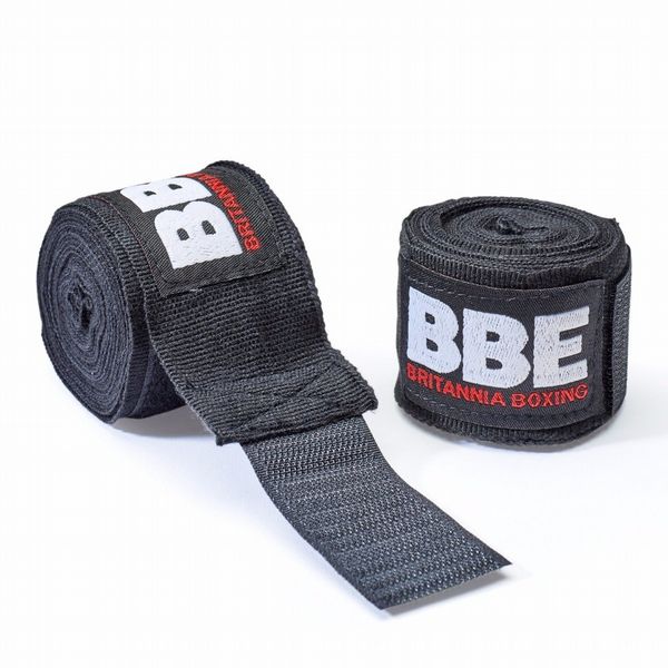 BBE Boxing Club Handwraps Black - 4.5m